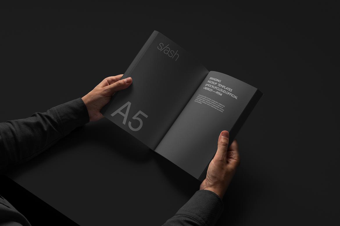 Open Book Mockup Scene / Slash Series